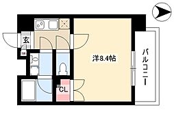 シテイライフ明が丘 1Kの間取図画像
