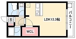 OS.SKYマンション鹿子 ワンルームの間取図画像