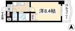 現代ハウス新栄 1Kの間取図画像