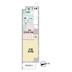 RESIDIA東桜 1DKの間取図画像