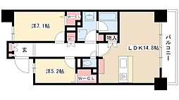 ロイヤルパークス千種 2LDKの間取図画像