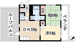 牧の原中央マンション 2DKの間取図画像