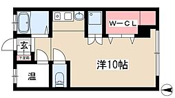 東山パークビル ワンルームの間取図画像