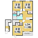 松本市城山 2階建 築11年のイメージ