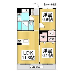 間取図画像 2LDK