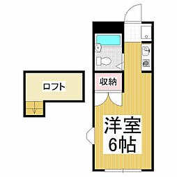 ビレッヂ白瀬渕 ワンルームの間取図画像