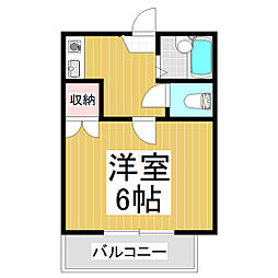 マンションエレガンス 1Kの間取図画像