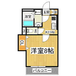 マリン・ラ・セーヌ 1Kの間取図画像