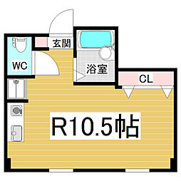 KRDTOWN ワンルームの間取図画像