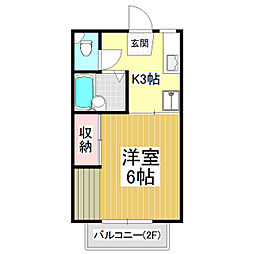 プチメゾンひろ 1Kの間取図画像