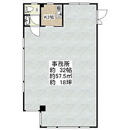 コクエイビル 1Kの間取図画像