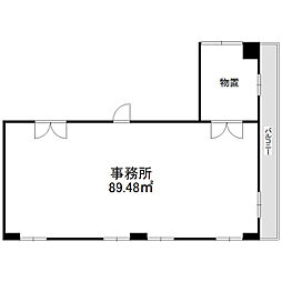 ピレネビル ワンルームの間取図画像