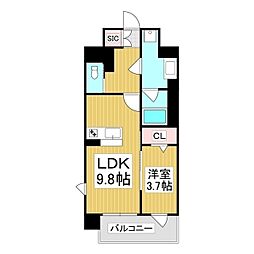 (仮)コンフォーティア広丘吉田III 1LDKの間取図画像