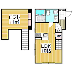 パークサイド ワンルームの間取図画像