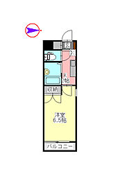 メゾンMASAKI 1Kの間取図画像
