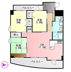 四季の里春棟 3LDKの間取図画像