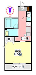 I's岐阜駅前 1Kの間取図画像