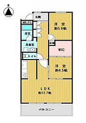 東灘本庄町アーバンコンフォート 2LDKの間取図画像