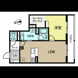 LAPEACE連坊 1LDKの間取図画像