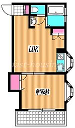 JR総武線 三鷹駅 徒歩4分の賃貸マンション 4階1LDKの間取り