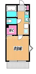 西武新宿線 田無駅 徒歩8分の賃貸アパート 1階1Kの間取り