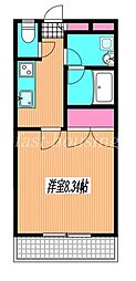JR中央本線 三鷹駅 徒歩12分の賃貸アパート 1階1Kの間取り