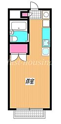 JR中央本線 武蔵境駅 徒歩5分の賃貸アパート 2階ワンルームの間取り