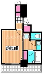 JR中央本線 武蔵小金井駅 徒歩7分の賃貸マンション 5階1Kの間取り