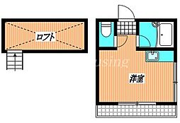 友好三番館友好五番館 ワンルームの間取図画像