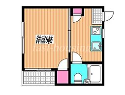 マンションオークラ境 1Kの間取図画像