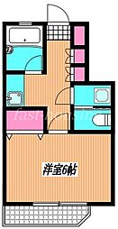 ビバリーヒルズ 1Kの間取図画像