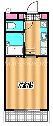 グラート西久保 1Kの間取図画像