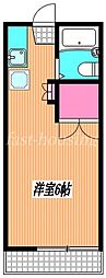 ルーフ・トミタ ワンルームの間取図画像