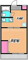 メゾン美由樹 1Kの間取図画像