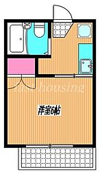 ドミール楡 1Kの間取図画像