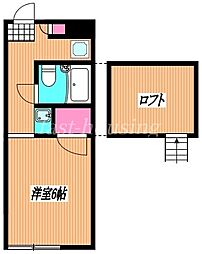 ハイツほんだ 1Kの間取図画像