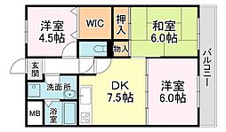 カーサ・サンパティック 3DKの間取図画像