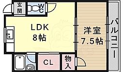 コーポ寿 1DKの間取図画像