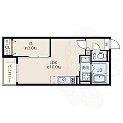 Jack terasaki1 3階1LDKの間取り