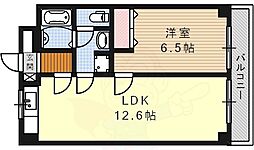 ガーデンパレス桜山 1階1LDKの間取り