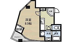 パックス荒畑2 1Kの間取図画像