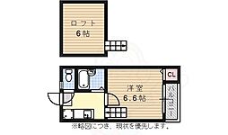 UrbanL 2階1Kの間取り