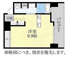 oz alloggio 6階ワンルームの間取り