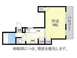シティハイツ妙音 5階1Kの間取り