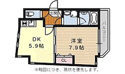 名古屋市営桜通線 吹上駅 徒歩8分の賃貸マンション 7階1DKの間取り