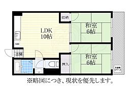 葛岡マンション 2LDKの間取図画像