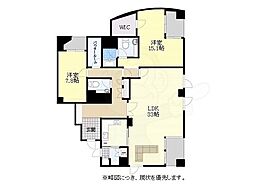 ダイアパレスロイヤル八事 1階2LDKの間取り