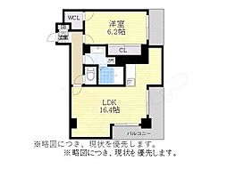 oz alloggio 7階1LDKの間取り