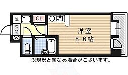 桜山アネックス 3階ワンルームの間取り