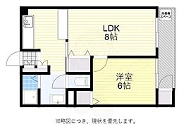 杉江レジデンス 5階1LDKの間取り
